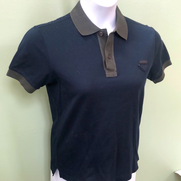 Prada Green & Navy Blue Polo - Picture 3 of 9